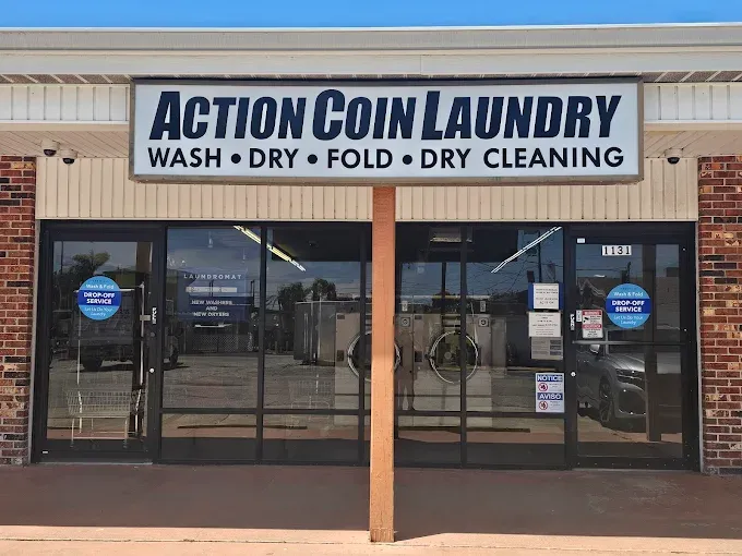 Action Coin Laundry storefront at 1131 North Courtenay Parkway